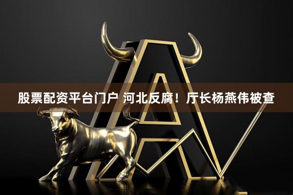 股票配资平台门户 河北反腐！厅长杨燕伟被查